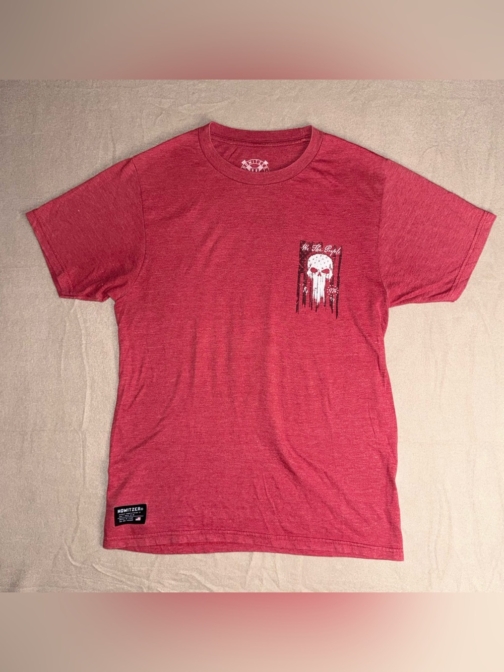 Howitzer We The People Punisher Skull T Shirt Men’s Small Red Patriotic USA
